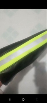 Варежки на руль с зеленым рефлектором  код 1301