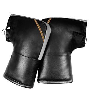 Варежки на руль с желтой полоской  код 1288