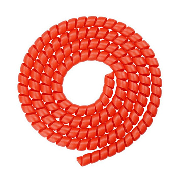 Оплетка спиральная для проводов красная код 0433