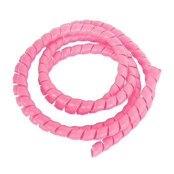 Оплетка спиральная для проводов розовая код 1026