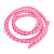 Оплетка спиральная для проводов розовая код 1026