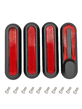 Накладки декоративные на вилку Xiaomi M365 красный на черном код 0764