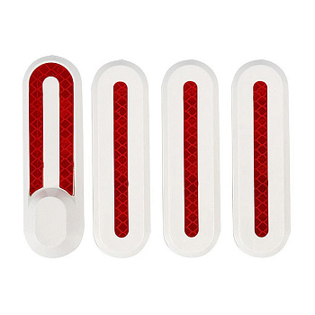 Накладки декоративные на вилку  Xiaomi M365 красный на белом код 0765