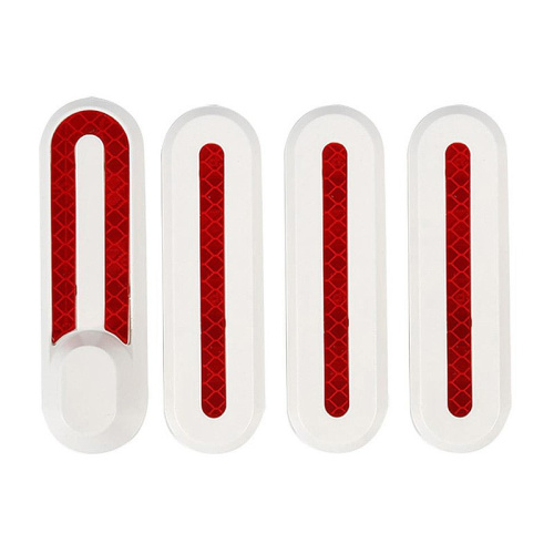 Накладки декоративные на вилку  Xiaomi M365 красный на белом код 0765