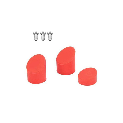 Заглушки силиконовые красные в посадочные отверстия на заднее крыло Xiaomi M365 в комплекте 3шт код 1014