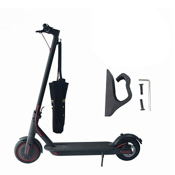 Крюк для сумки Чёрный  на рулевую стойку Xiaomi M365 пластик  код 1019